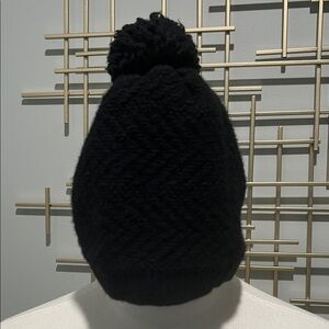 UGG Black Knit Beanie with Pom-Pom